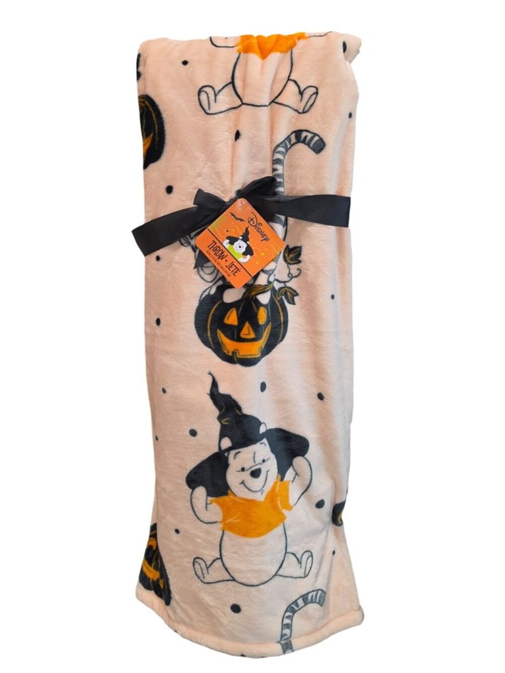 Disney Winnie the Pooh Witch Halloween Plush Throw Blanket